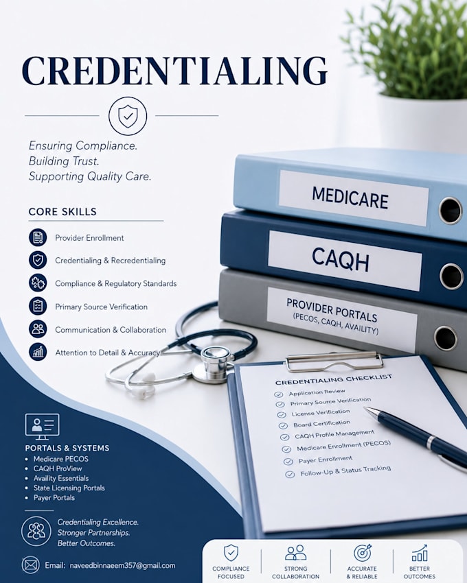 do credentialing, caqh, eft, edi enrollment and provider setup