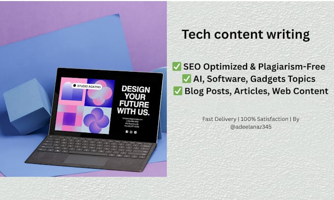 write tech content and develop custom software