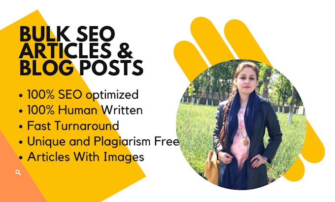 be writing 30 human written bulk SEO articles and blog posts
