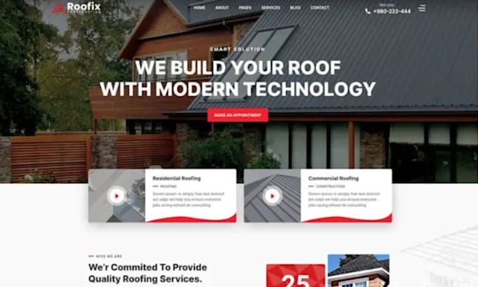 design construction junk removal roofing plumbing handyman fencing website