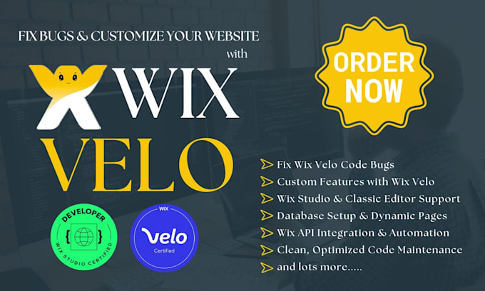 do wix velo code bug fix code maintenance and custom features as a wix developer