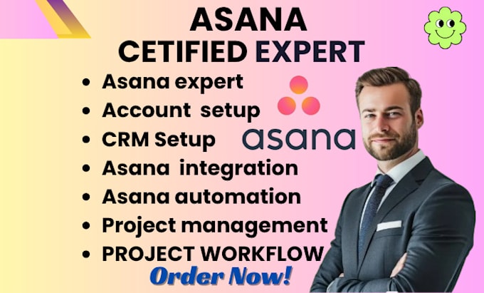 be your asana expert for project setup, asana consultant ,