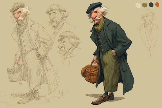 create character concept art sketch