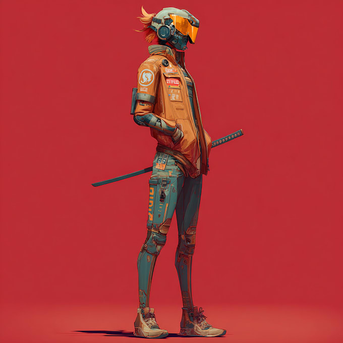 paint sci fi or cyberpunk digital art illustration