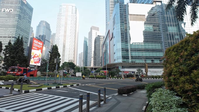 explore jakarta city tour 4k with ambient audio