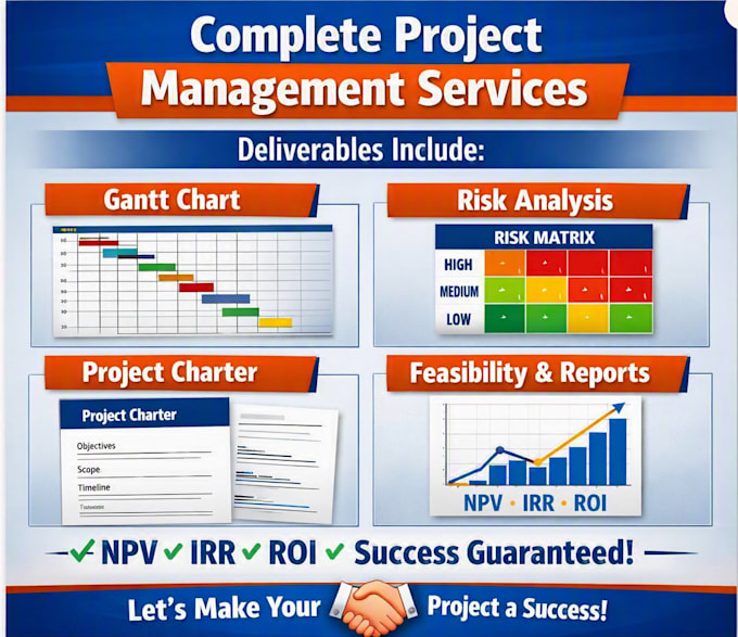 create professional project plans, gantt charts, and risk analysis