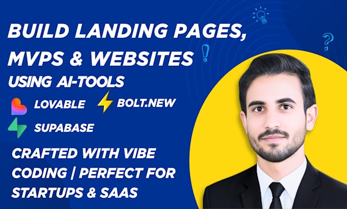 develop ai powered mvp, web app with lovable dev, bolt new and supabase