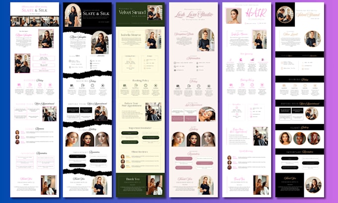 Design a professional acuity scheduling booking site for your business