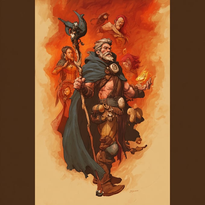 Draw your dnd character or party art by Paulettechauhan | Fiverr