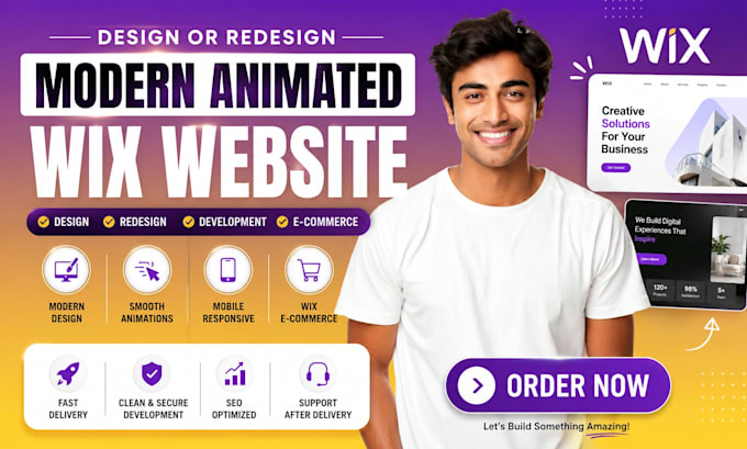 design or redesign modern wix website wix developement wix ecommerce wix seo