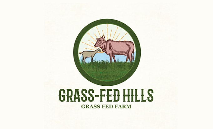 create good looking a natural logo for grass fed farm