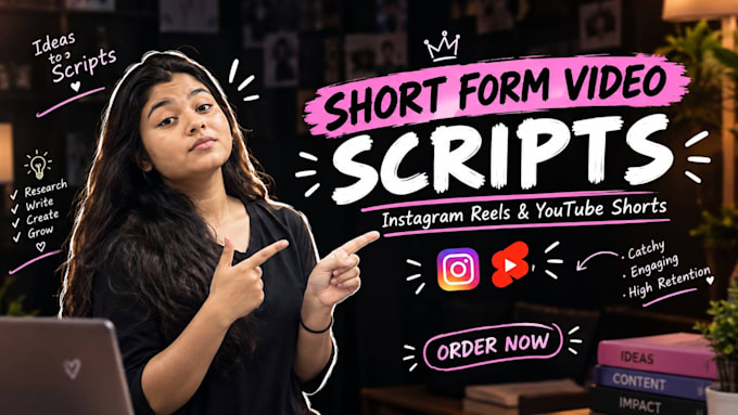 research and write engaging short form video scripts