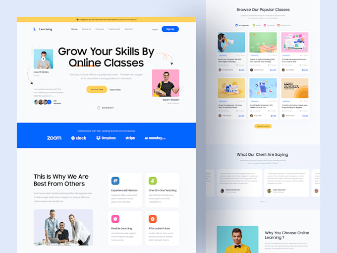 design responsive website and landing page uiux