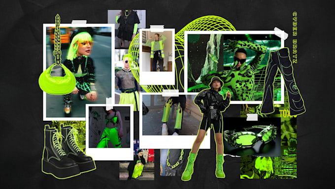create cohesive aesthetic fashion mood board