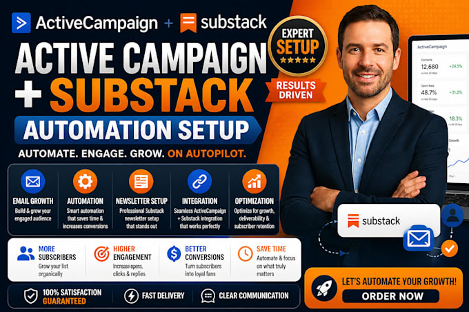 setup activecampaign and substack email automation for coaches and creators