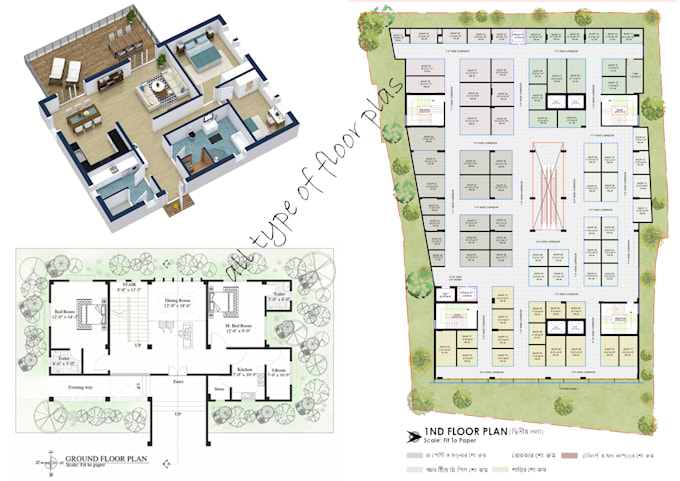 redraw floor plan for real estate agent