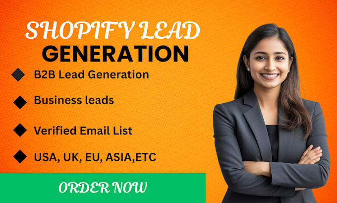 generate shopify ecommerce lead, b2b ecommerce leads for your agency