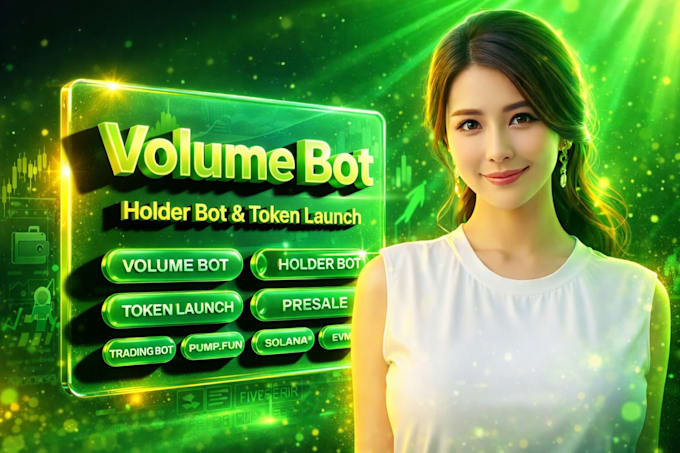 develop volume bot holder bot token launch presale on solana evm