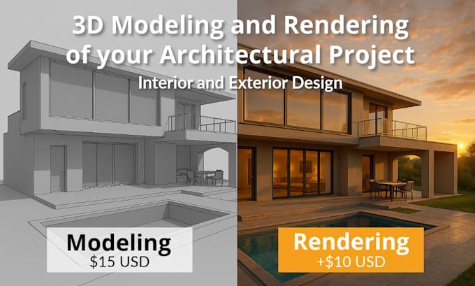create model and render 3d your architectural project