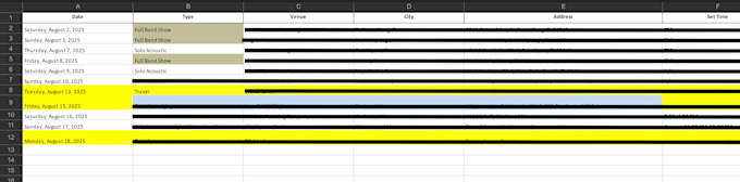 Create a full tour routing and logistics plan for your band by ...