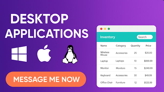 Develop custom desktop application for windows, mac, and linux by ...