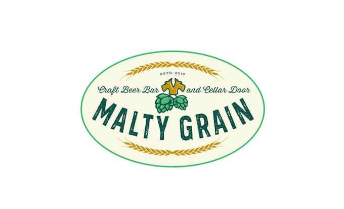 design unique super malty grain logo
