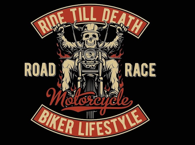 make vintage biker skull helmet motorcycle logo