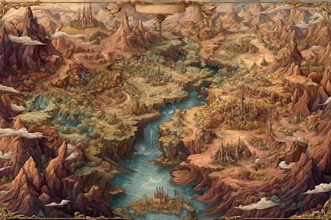 do a fantasy map for your dnd game