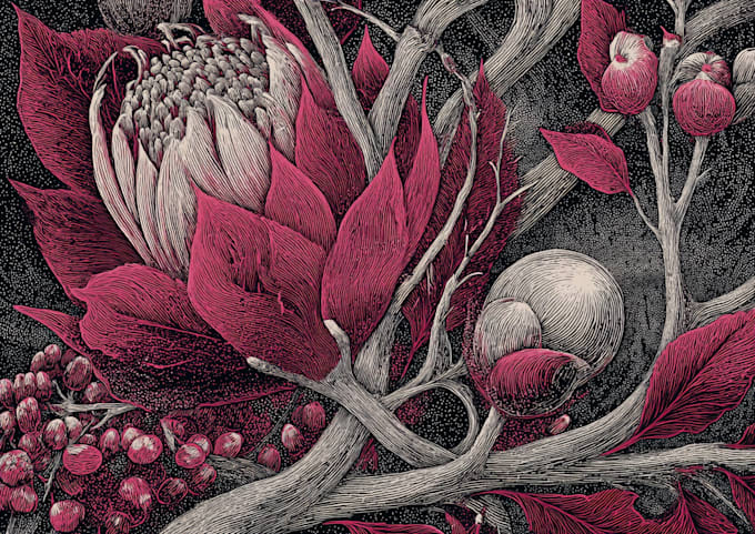 draw botanical art illustration for you