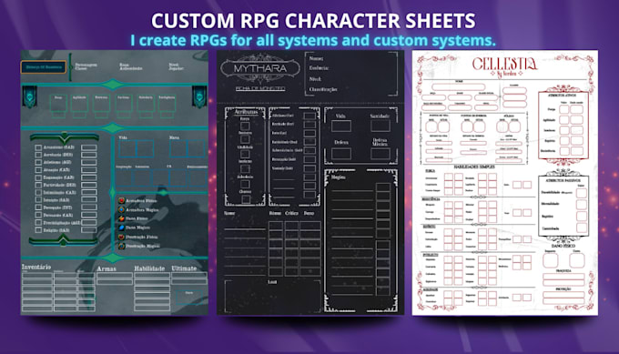 create an rpg character sheet