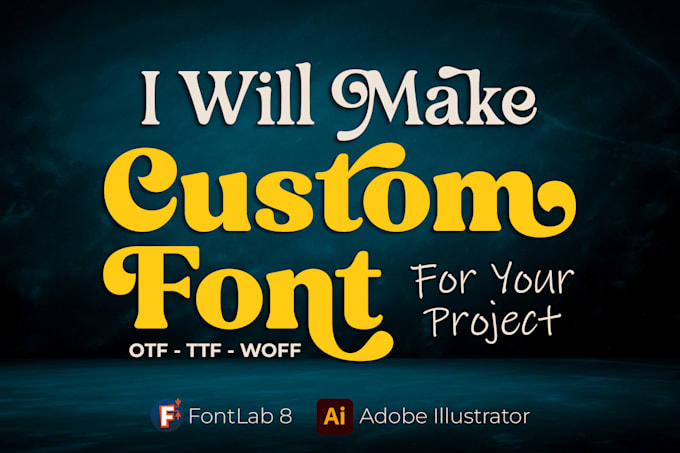design a custom unique font for you in ttf and otf format