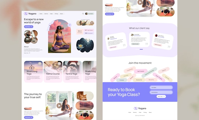 design web landing page UI UX figma