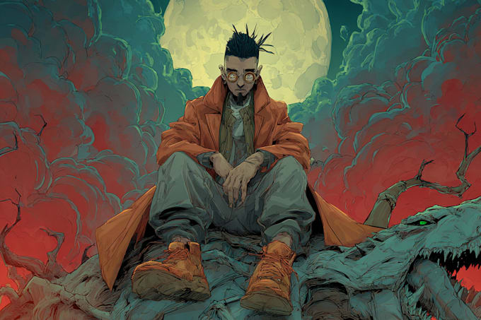 create a comic book and custom illustration