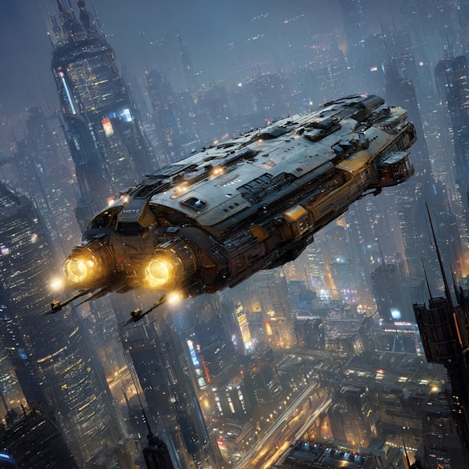make a model hard surface scifi vehicles, spaceships