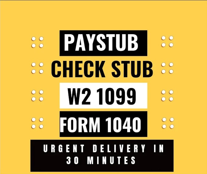 create professional paystub, checkstub, pay stubs