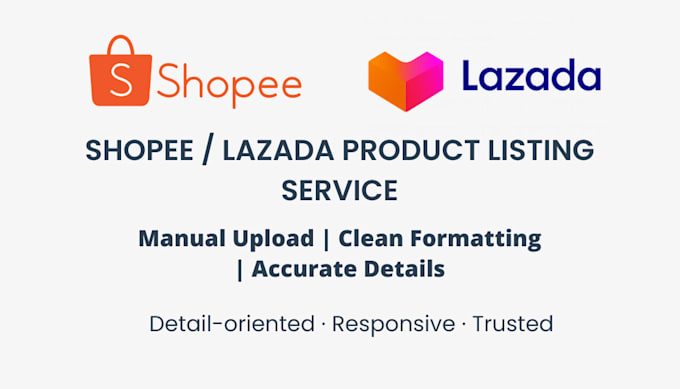 upload and list your products on shopee or lazada