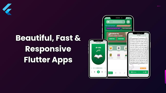 build responsive flutter app with dotnet API for android and ios