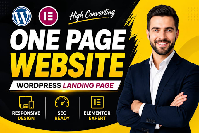 design one page website or wordpress landing page design