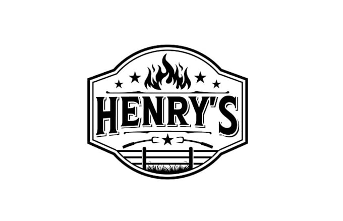 design vintage american BBQ style logo