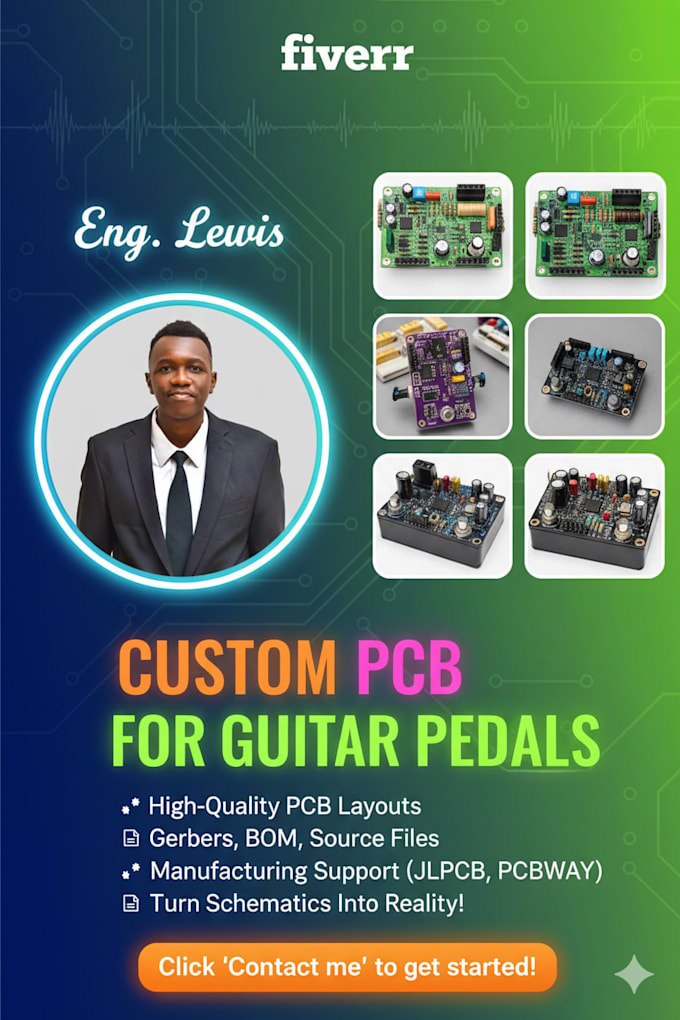 design guitar pedal effects pcbs for you