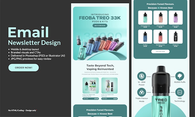 create vape email design
