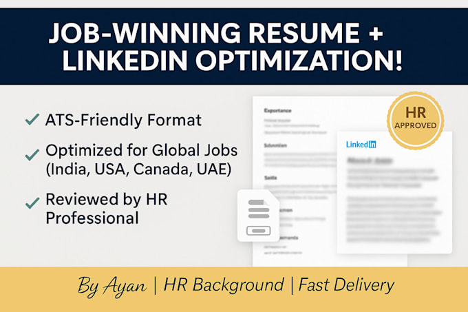 write professional ats friendly resumes and optimize linkedin profiles