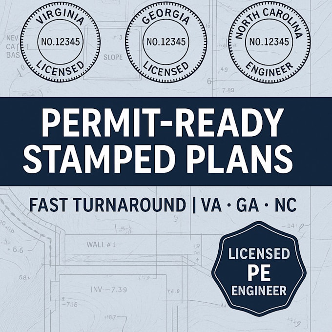 Review and stamp civil structural plans as licensed pe in georgia va ...
