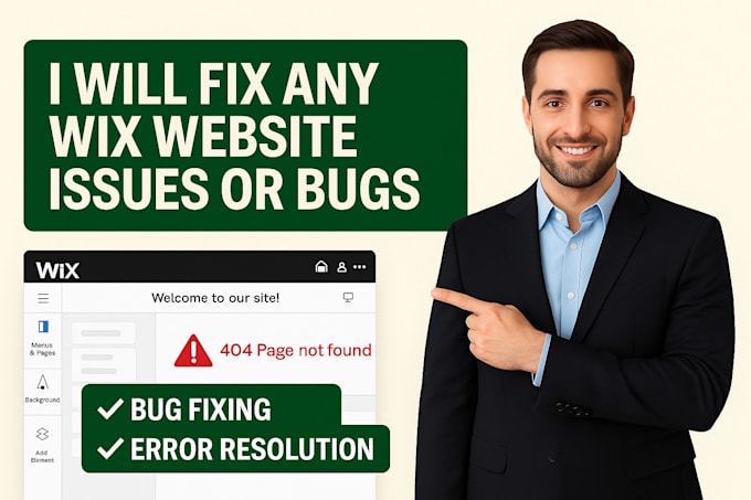 fix any wix website issues or bugs professionally