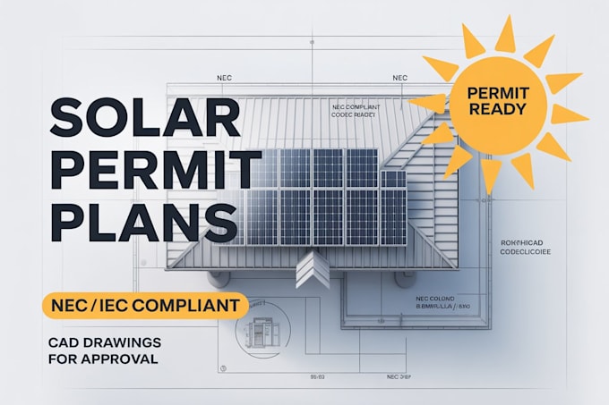 design nec iec compliant solar permit plan sets residential and commercial use