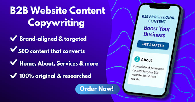 write b2b conversion focused website content copywriting
