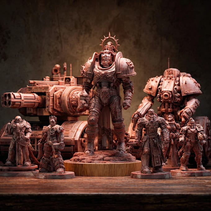 customize your 3d warhammer 40k, aos, dnd or other miniature models