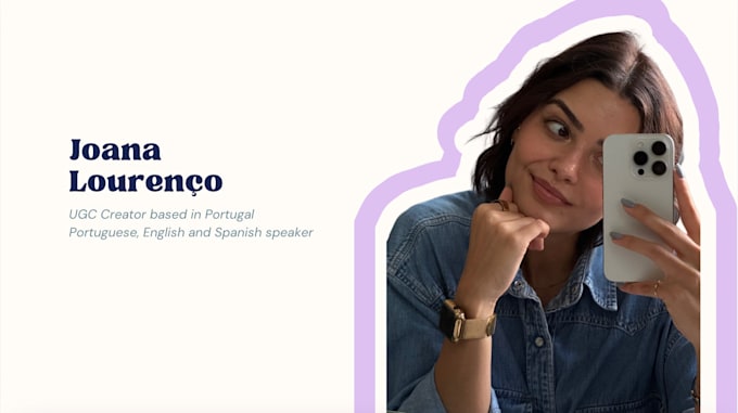 be your europe based female ugc video ads creator