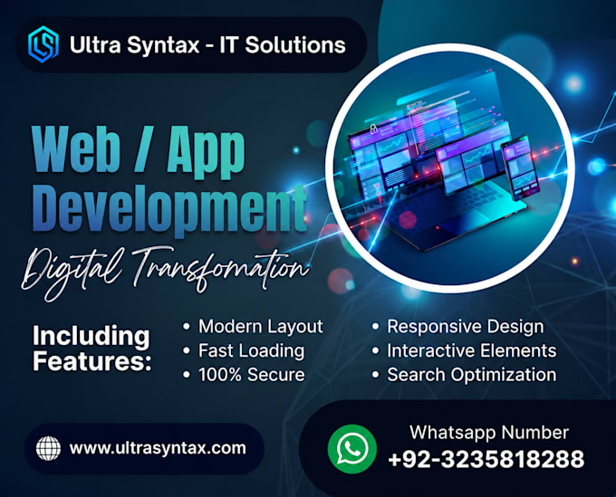 develop professional website with latest features