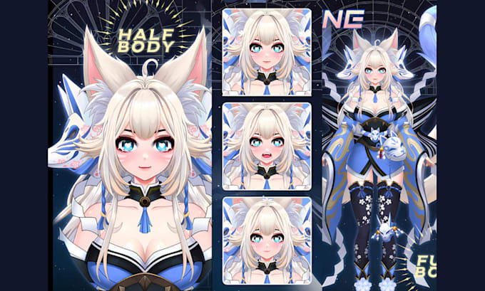 rig live2d vtuber model 2d vtuber model 3d vtuber commission